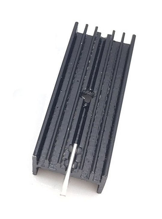 Heatsink 15x11x35mm Aluminium zwart met pin voor TO-220